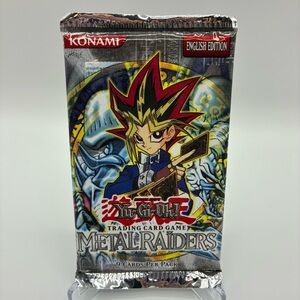 VTG SEALED Yu-Gi-Oh! Metal Raiders Booster Pack 1996 Unlimited 9 Cards Konami
